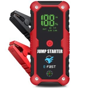 Arrancador de Auto Portátil 12V – Power Bank de Emergencia con Luz LED