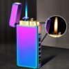 590215350 TripleFlame – Encendedor Metálico Recargable de Triple Llama y Diseño Antiviento