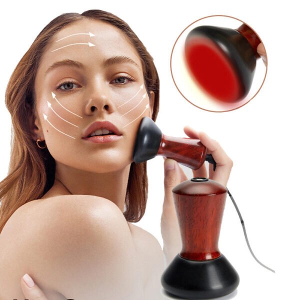 V-Contour Gua Sha – Masajeador Facial Térmico de Piedra Bian