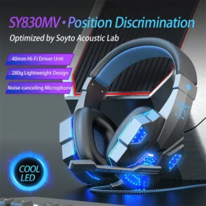 589467123 BattleCore – Auriculares Gamer Cableados para PC y eSports