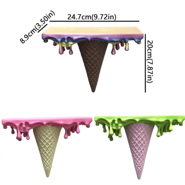 Estantería de helado derretido