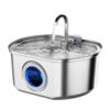 AquaPet Steel 3.2L – Fuente Automática de Acero Inoxidable con Filtro y Visor de Nivel