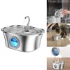 AquaPet Steel 3.2L – Fuente Automática de Acero Inoxidable con Filtro y Visor de Nivel