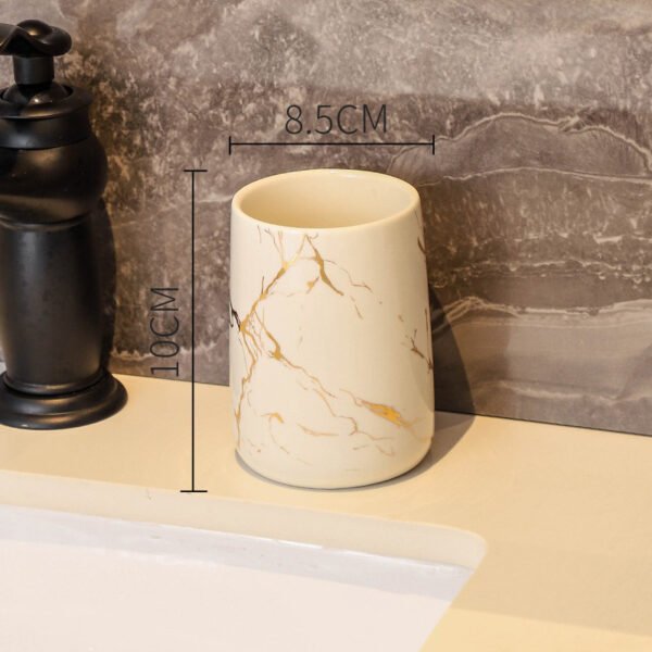 590214833 Luxe Duo – Set de Vasos de Cerámica para Baño en Pareja