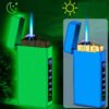 590215345 TripleFlame – Encendedor Metálico Recargable de Triple Llama y Diseño Antiviento