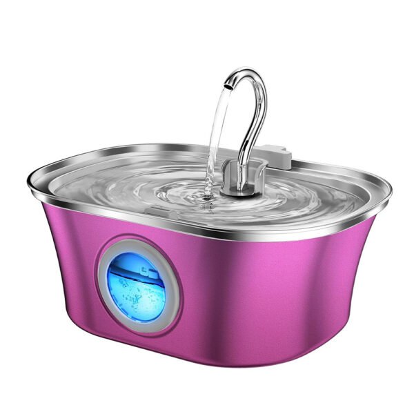 AquaPet Steel 3.2L – Fuente Automática de Acero Inoxidable con Filtro y Visor de Nivel