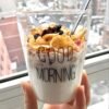 589465659 Morning Glow – Taza de Vidrio 400 ml para Café, Té y Yogur
