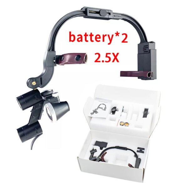590215268 ShadowLite – Lámpara Dental Ultraliviana con Lupa y Doble Batería