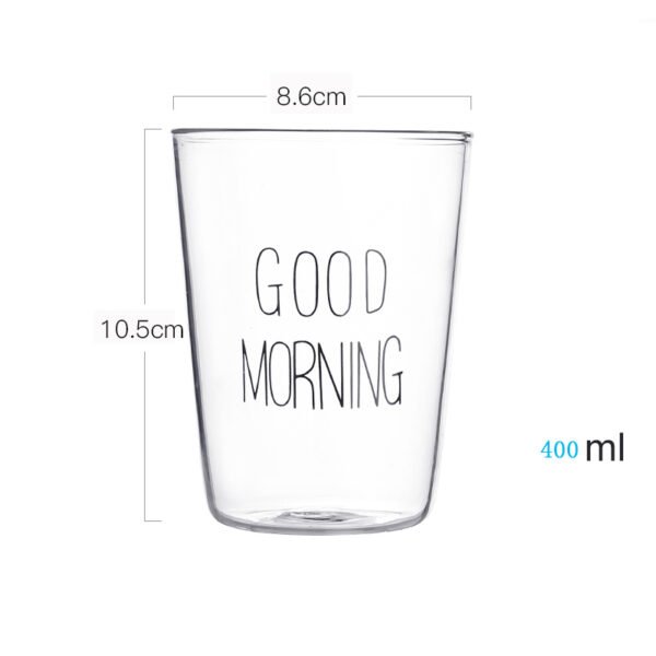 589465661 Morning Glow – Taza de Vidrio 400 ml para Café, Té y Yogur