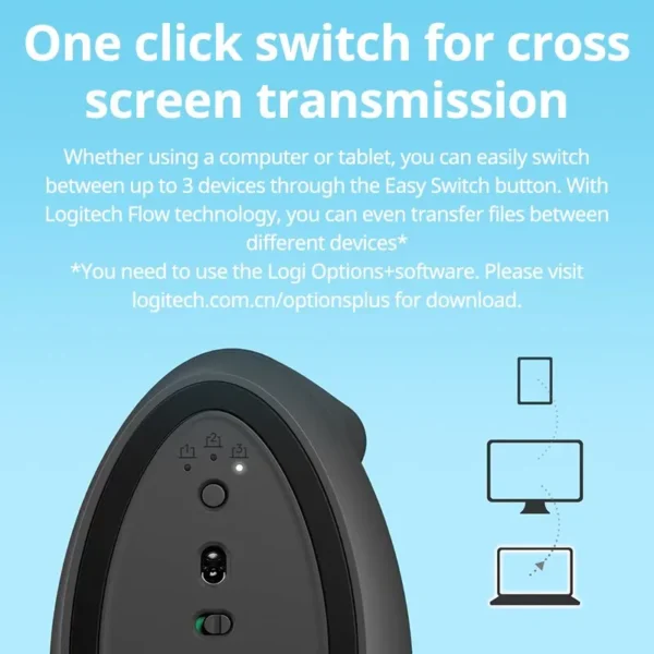 LiftEase – Mouse Ergonómico Inalámbrico Bluetooth para Oficina