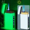590215344 TripleFlame – Encendedor Metálico Recargable de Triple Llama y Diseño Antiviento