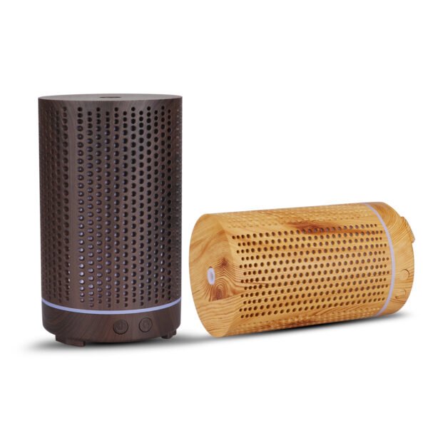 589466024 ZenWood 200 – Difusor de Aromas Ultrasónico con Diseño Calado y Acabado Madera