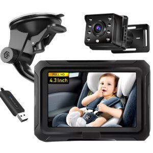BabyView HD – Monitor para Bebé en Auto con Pantalla 4,3” y Cámara 1080P