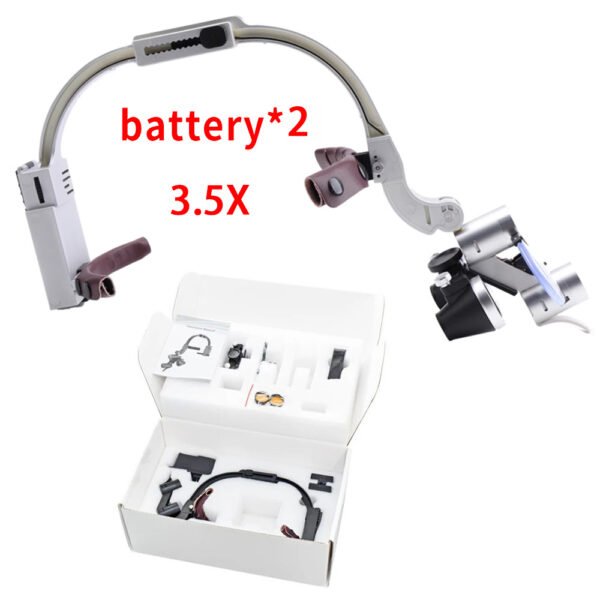 590215264 ShadowLite – Lámpara Dental Ultraliviana con Lupa y Doble Batería