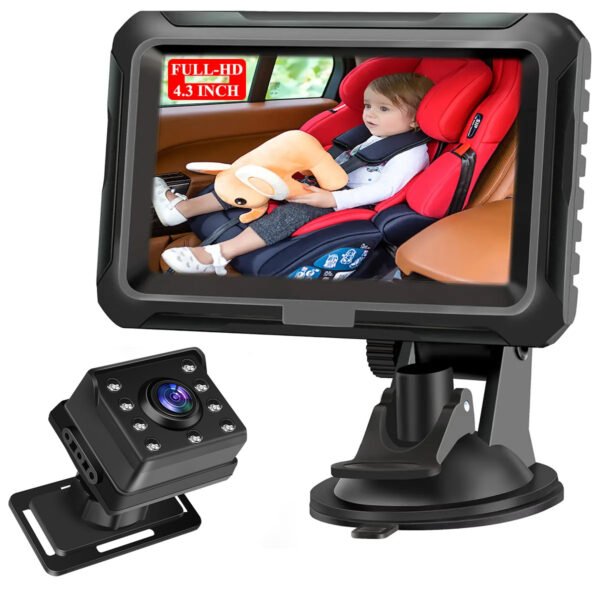 589466635 BabyView HD – Monitor para Bebé en Auto con Pantalla 4,3” y Cámara 1080P