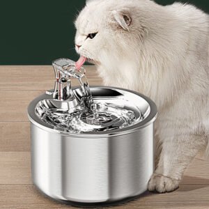SteelFlow Pet – Fuente Automática de Acero Inoxidable con Filtrado Continuo