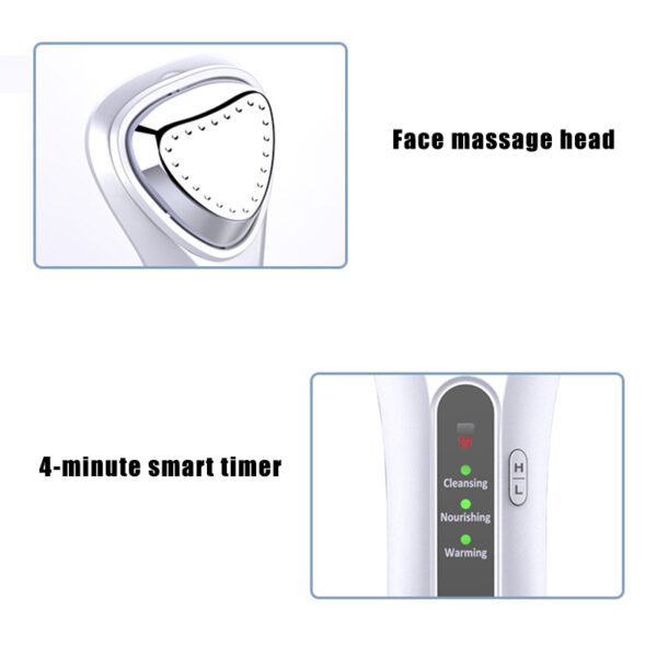 DermaSonic Heat – Limpiador Facial Ultrasónico con Vibración y Calor