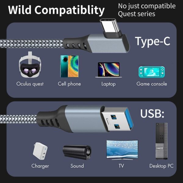 QuestLink Flex – Cable VR de Alta Velocidad para Oculus Quest 2