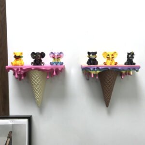 Estantería de helado derretido