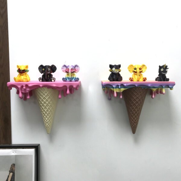 Estantería de helado derretido
