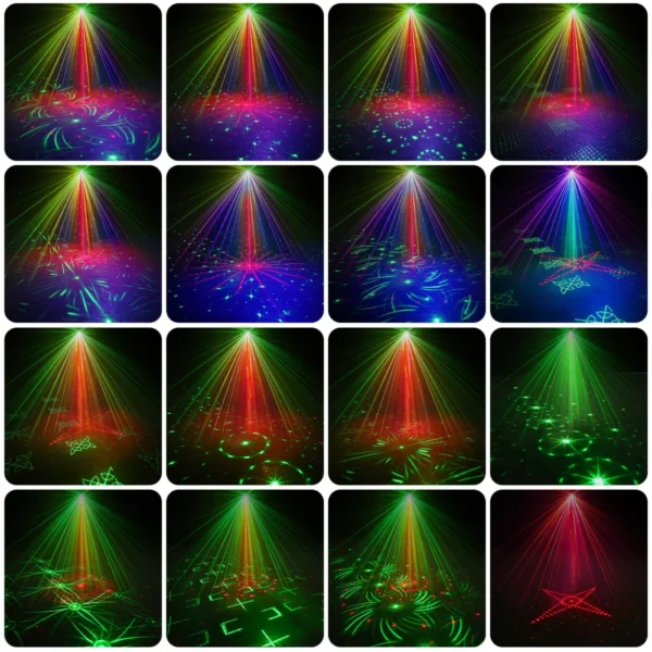 589466733 NeonBeam Mini – Luz Disco RGB con Láser LED para Fiestas