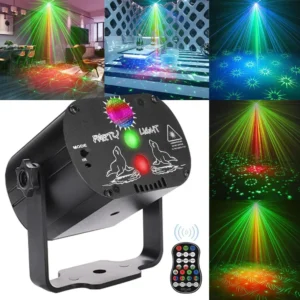 NeonBeam Mini – Luz Disco RGB con Láser LED para Fiestas